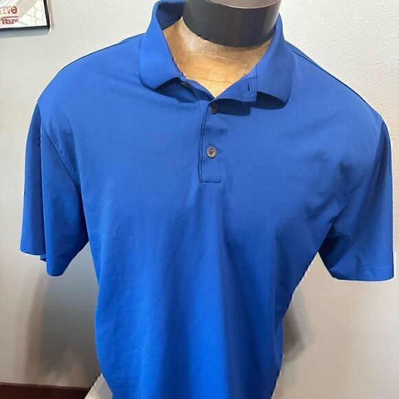 Nike Golf FitDry Mens Blue XL Short Sleeve Polo - Picture 1 of 5